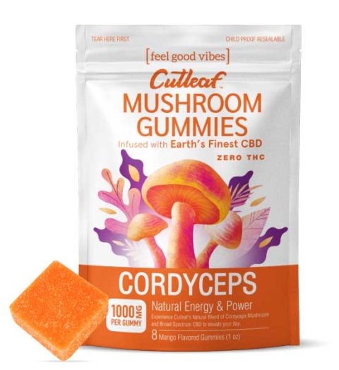 Cordyceps 1000MG Mushroom Gummies Zero THC