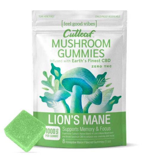 Lion’s Mane 1000MG Mushroom Gummies Zero THC