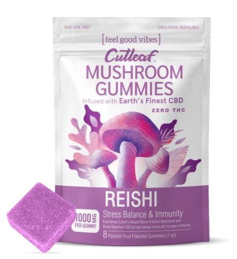 Reishi 1000MG Mushroom Gummies Zero THC