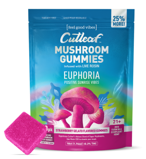 Strawberry Gelato 1000MG Euphoria Mushroom Gummies