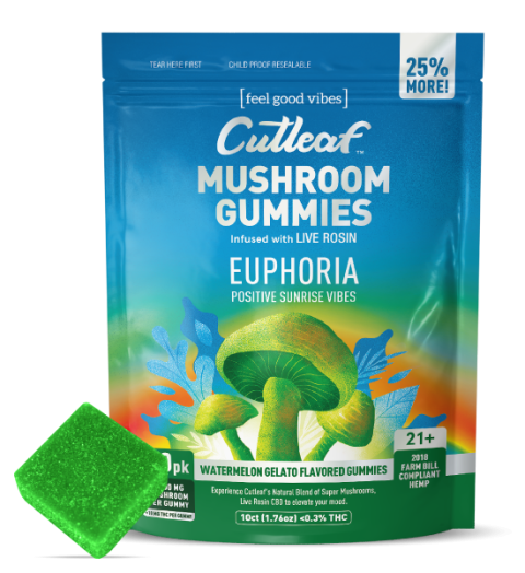 Watermelon Gelato 1000MG Euphoria Mushroom Gummies