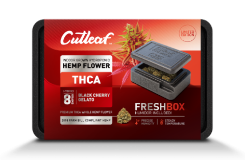 Peach Crescendo 8G THCA Flowers + Cutleaf FreshBox